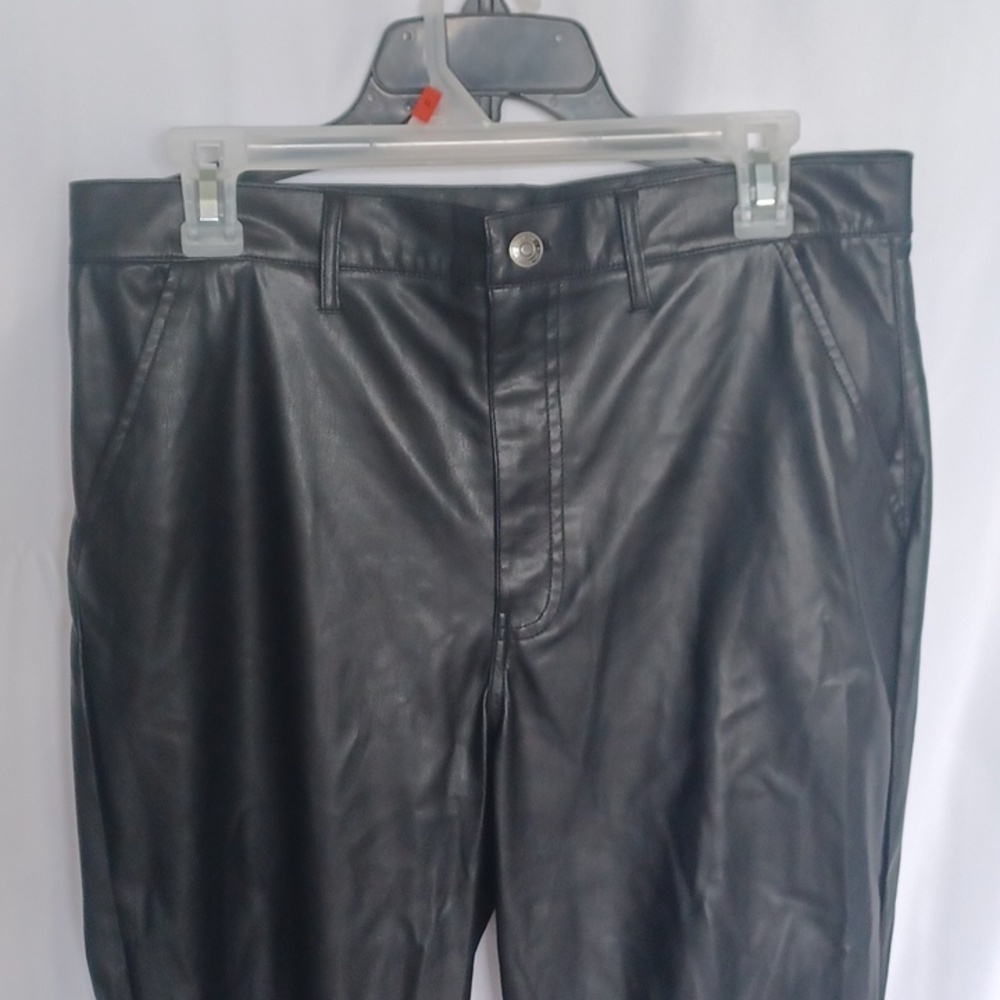 Sofia Jeans by Sofia Vergara Faux Leather Pants Size 12 Black, Eden Super Rise - Picture 2 of 8
